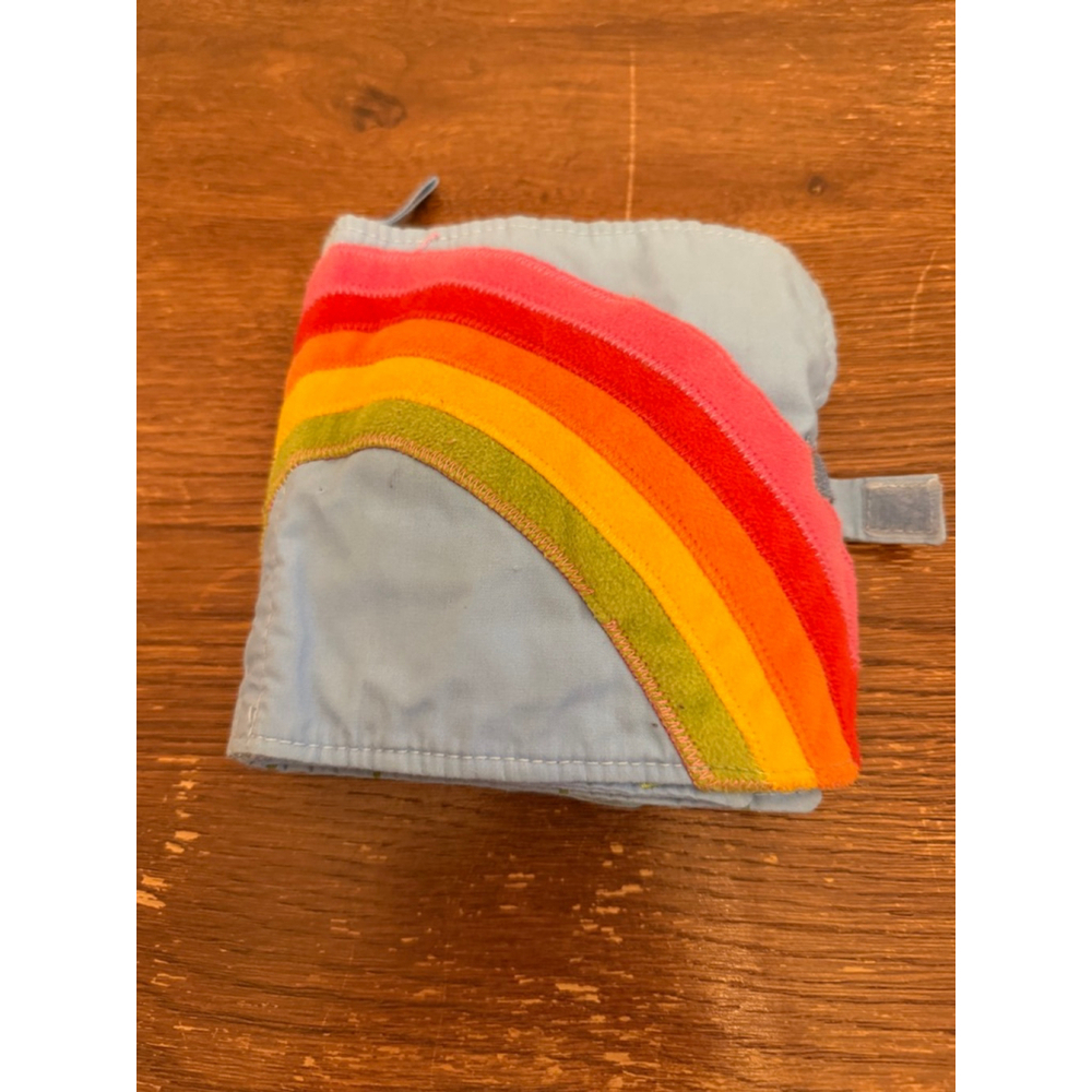 Baby Soft Activity Quiet Book Farm Chick Rainbow Sensory Cloth Crinkle Toy